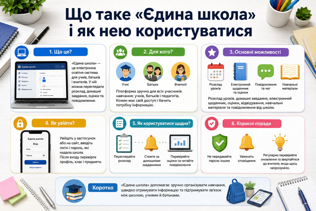 Інструкція з використання освітньої платформи «Єдина школа» для учнів і батьків